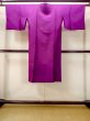 Photo2: N0321L Antique Japanese women  Shiny Purple MICHIYUKI outer coat / Silk. Line   (Grade D) (2)