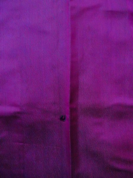 Photo4: N0321L Antique Japanese women  Shiny Purple MICHIYUKI outer coat / Silk. Line   (Grade D) (4)