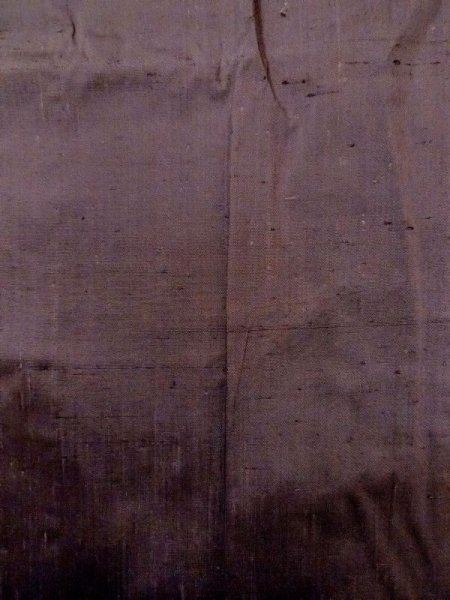 Photo4: N0321M Vintage Japanese women  Grayish Brown MICHIYUKI outer coat / Silk.    (Grade B) (4)
