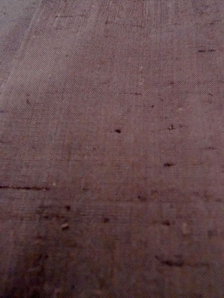 Photo8: N0321M Vintage Japanese women  Grayish Brown MICHIYUKI outer coat / Silk.    (Grade B) (8)