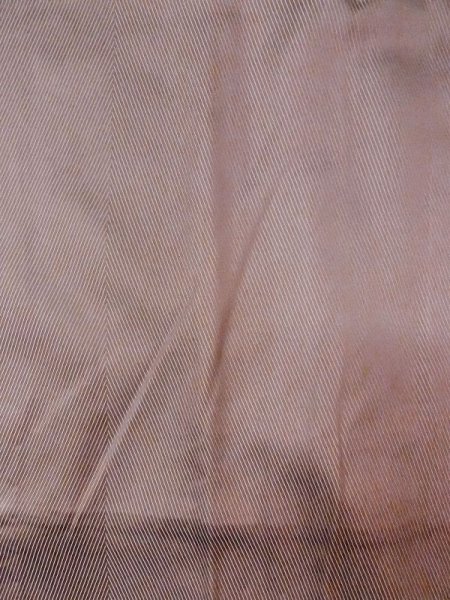 Photo3: N0321S Vintage Japanese women  Shiny Brown MICHIYUKI outer coat / Silk. Line   (Grade B) (3)