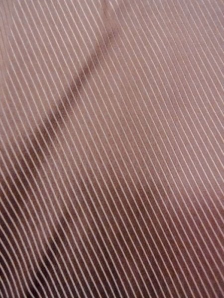 Photo6: N0321S Vintage Japanese women  Shiny Brown MICHIYUKI outer coat / Silk. Line   (Grade B) (6)