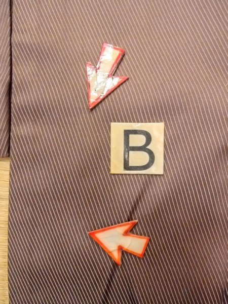 Photo12: N0321S Vintage Japanese women  Shiny Brown MICHIYUKI outer coat / Silk. Line   (Grade B) (12)