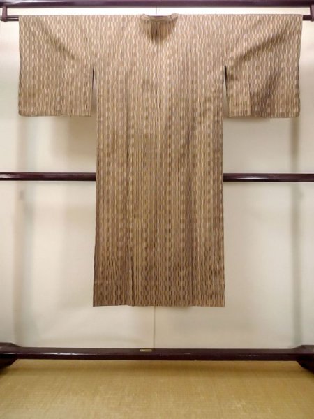 Photo2: N0321T Vintage Japanese women   Multi Color Rain coat / Synthetic. Stripes,   (Grade A) (2)