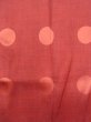 Photo7: Mint N0321U Vintage Japanese women  Shiny Vermilion MICHIYUKI outer coat / Synthetic. Circle   (Grade A) (7)