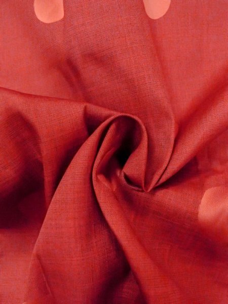 Photo11: Mint N0321U Vintage Japanese women  Shiny Vermilion MICHIYUKI outer coat / Synthetic. Circle   (Grade A) (11)