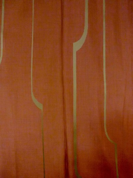 Photo3: N0321V Vintage Japanese women  Reddish Brown Rain coat / Synthetic. Line,   (Grade B) (3)