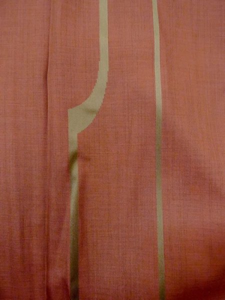 Photo6: N0321V Vintage Japanese women  Reddish Brown Rain coat / Synthetic. Line,   (Grade B) (6)