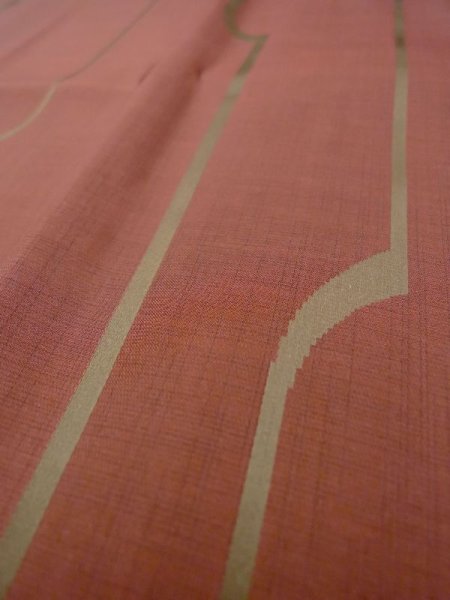 Photo8: N0321V Vintage Japanese women  Reddish Brown Rain coat / Synthetic. Line,   (Grade B) (8)