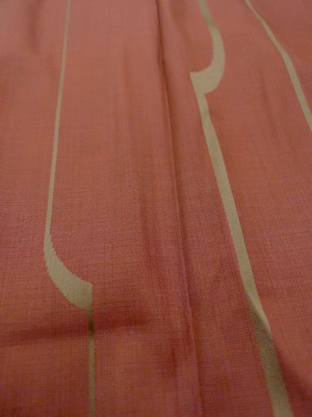 Photo9: N0321V Vintage Japanese women  Reddish Brown Rain coat / Synthetic. Line,   (Grade B) (9)