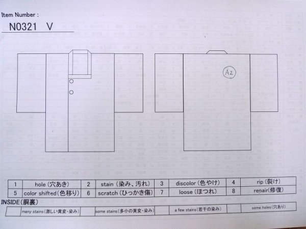 Photo13: N0321V Vintage Japanese women  Reddish Brown Rain coat / Synthetic. Line,   (Grade B) (13)