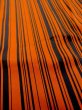 Photo9: N0321X Vintage Japanese women  Shiny Orange Rain coat / Synthetic. Stripes   (Grade B) (9)