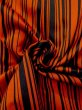 Photo12: N0321X Vintage Japanese women  Shiny Orange Rain coat / Synthetic. Stripes   (Grade B) (12)