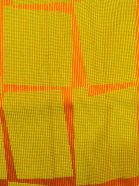 Photo5: Mint N0321Y Vintage Japanese women   Yellowish Green Rain coat / Synthetic. Stripes,   (Grade A) (5)