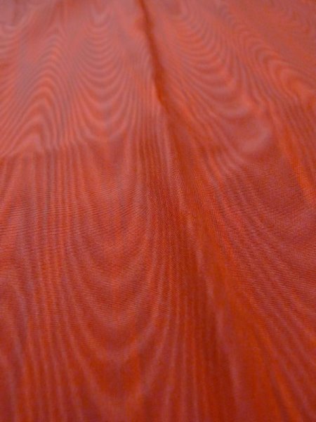 Photo9: N0321Z Vintage Japanese women  Reddish Brown MICHIYUKI outer coat / Synthetic. Wood grain pattern   (Grade B) (9)