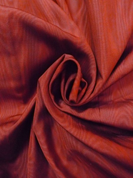 Photo12: N0321Z Vintage Japanese women  Reddish Brown MICHIYUKI outer coat / Synthetic. Wood grain pattern   (Grade B) (12)