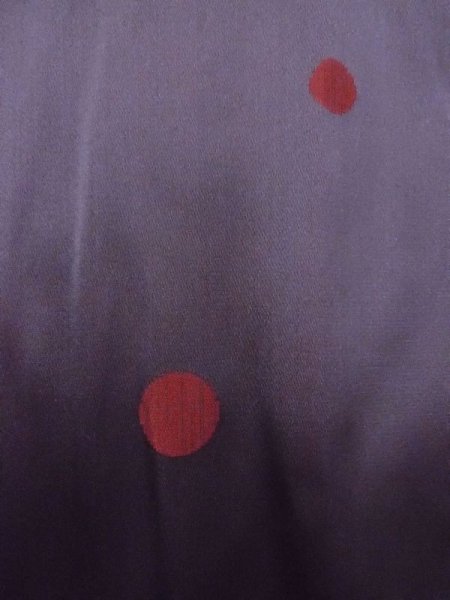 Photo5: N0322A Vintage Japanese women  Grayish Purple MICHIYUKI outer coat / Silk. Circle   (Grade B) (5)