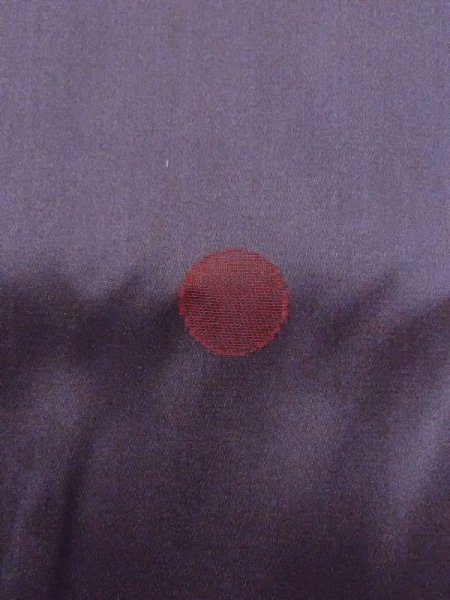 Photo6: N0322A Vintage Japanese women  Grayish Purple MICHIYUKI outer coat / Silk. Circle   (Grade B) (6)