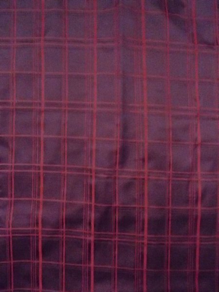 Photo3: Mint N0322B Vintage Japanese women   Purple Rain coat / Synthetic. Plaid Checks   (Grade A) (3)