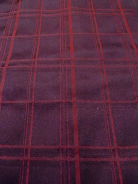 Photo9: Mint N0322B Vintage Japanese women   Purple Rain coat / Synthetic. Plaid Checks   (Grade A) (9)