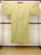 Photo1: N0322C Vintage Japanese women   Yellowish Green MICHIYUKI outer coat / Synthetic. Crossed circles,   (Grade B) (1)