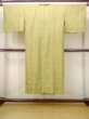 Photo2: N0322C Vintage Japanese women   Yellowish Green MICHIYUKI outer coat / Synthetic. Crossed circles,   (Grade B) (2)