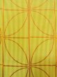 Photo6: N0322C Vintage Japanese women   Yellowish Green MICHIYUKI outer coat / Synthetic. Crossed circles,   (Grade B) (6)