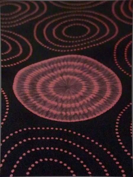 Photo8: N0329A Vintage Japanese women   Black MICHIYUKI outer coat / Silk. Dot,   (Grade B) (8)