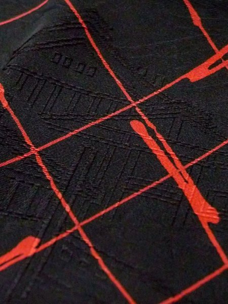 Photo8: N0329C Vintage Japanese women   Black MICHIYUKI outer coat / Synthetic. Line,   (Grade B) (8)