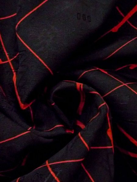 Photo10: N0329C Vintage Japanese women   Black MICHIYUKI outer coat / Synthetic. Line,   (Grade B) (10)