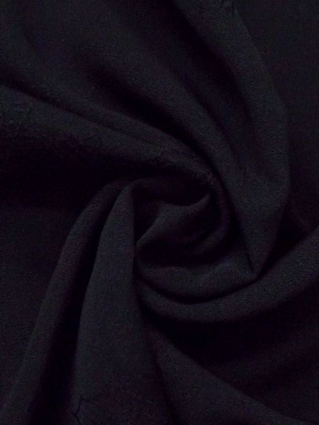 Photo9: N0329H Vintage Japanese women   Black MICHIYUKI outer coat / Silk.    (Grade C) (9)