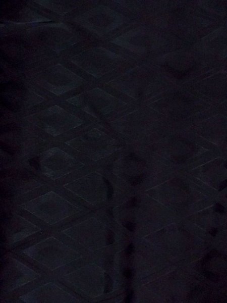 Photo3: N0329I Vintage Japanese women   Black MICHIYUKI outer coat / Synthetic.    (Grade B) (3)