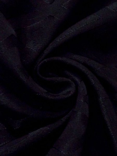 Photo10: N0329I Vintage Japanese women   Black MICHIYUKI outer coat / Synthetic.    (Grade B) (10)