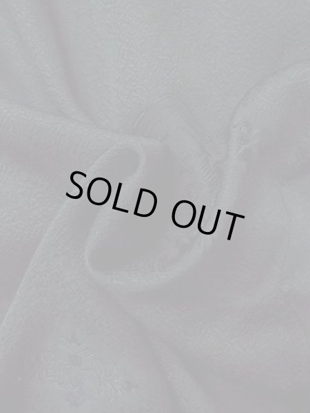 Photo11: Mint N0329N Vintage Japanese women   Black MICHIYUKI outer coat / Silk. Flower   (Grade A) (11)