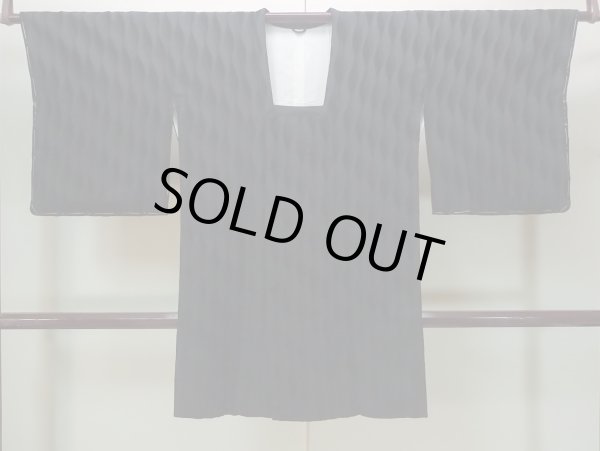 Photo1: Mint N0329P Vintage Japanese women   Black MICHIYUKI outer coat / Silk.    (Grade A) (1)