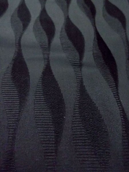 Photo9: Mint N0329P Vintage Japanese women   Black MICHIYUKI outer coat / Silk.    (Grade A) (9)