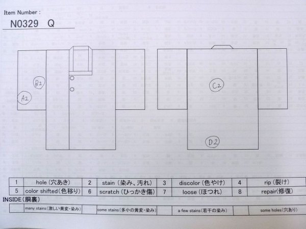 Photo13: N0329Q Vintage Japanese women   Black MICHIYUKI outer coat / Silk. Flower   (Grade B) (13)