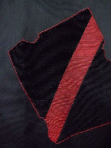 Photo6: N0329S Vintage Japanese women   Black MICHIYUKI outer coat / Silk. Chrysanthemum,   (Grade B) (6)