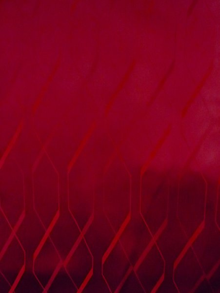 Photo3: N0329U Vintage Japanese women   Red Rain coat / Synthetic. Abstract pattern   (Grade D) (3)