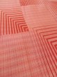 Photo10: Mint N0329W Vintage Japanese women   Coral Rain coat / Silk. Geometrical pattern,   (Grade A) (10)