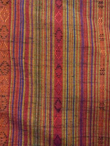 Photo7: Mint N0329Y Vintage Japanese women   Multi Color MICHIYUKI outer coat / Silk. Stripes,   (Grade A) (7)