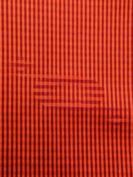 Photo5: N0330B Vintage Japanese women   Vermilion Rain coat / Synthetic. Plaid Checks   (Grade B) (5)