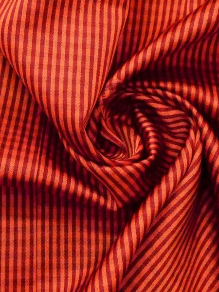 Photo10: N0330B Vintage Japanese women   Vermilion Rain coat / Synthetic. Plaid Checks   (Grade B) (10)