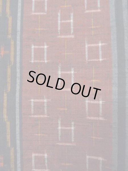 Photo5: Mint N0409A Used Japanese women   Gray TSUMUGI pongee / Silk. Stripes,   (Grade A) (5)