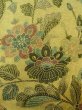Photo7: N0409Q Vintage Japanese women  Grayish Yellowish Green KOMON dyed / Silk. Chinz pattern   (Grade B) (7)