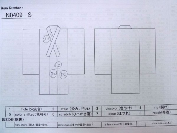 Photo13: N0409S Vintage Japanese women   Ivory KOMON dyed / Silk. Flower,   (Grade B) (13)