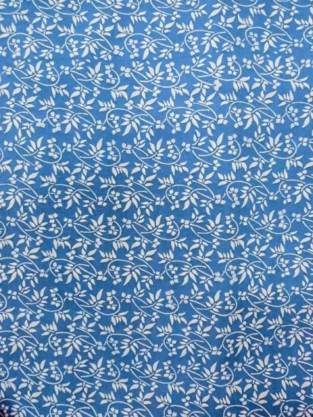 Photo4: N0409V Vintage Japanese women  Grayish Blue KOMON dyed / Silk. Flower,   (Grade C) (4)