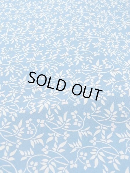 Photo10: N0409V Vintage Japanese women  Grayish Blue KOMON dyed / Silk. Flower,   (Grade C) (10)