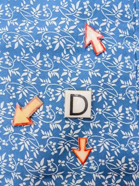 Photo17: N0409V Vintage Japanese women  Grayish Blue KOMON dyed / Silk. Flower,   (Grade C) (17)