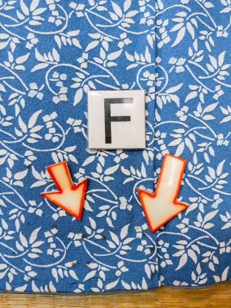 Photo19: N0409V Vintage Japanese women  Grayish Blue KOMON dyed / Silk. Flower,   (Grade C) (19)